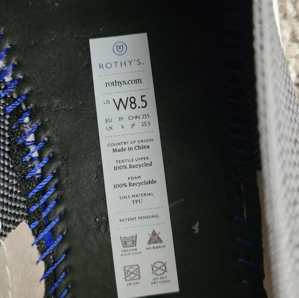 Rothy’s The Sneaker Retired Steel Grey - Picture 10 of 10